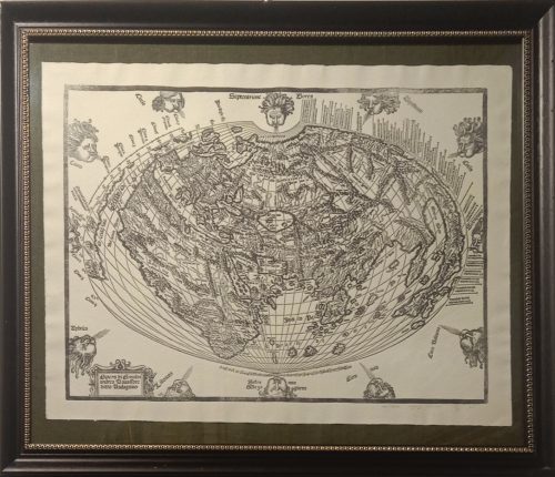Гравюра «Карта мира Дж.А.Вавассоре»