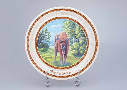 Тарелка декоративная “Зубр” d-27