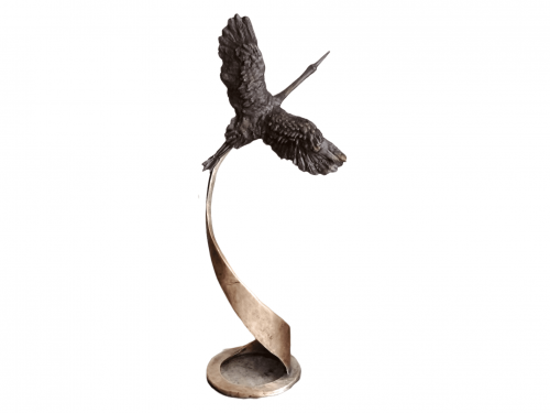 Скульптура “Аист” (бронза) с подставкой