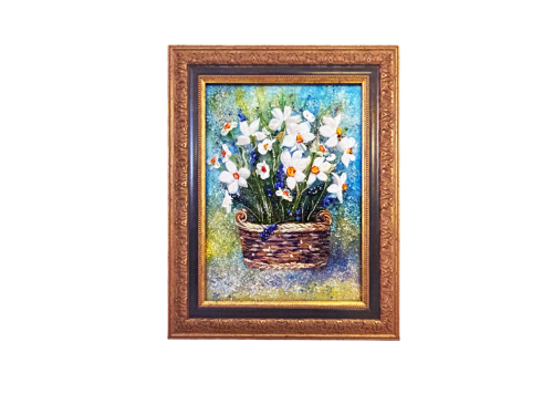 Картина из стекла «Весенние цветы»