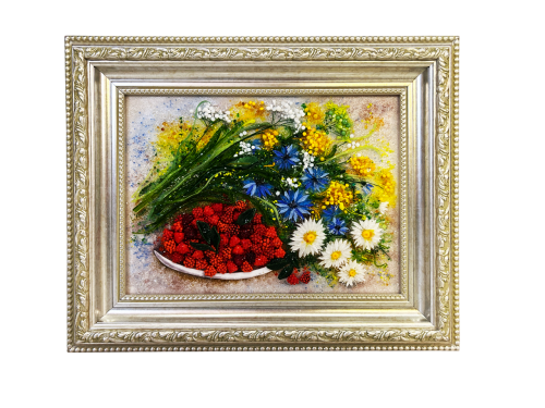 Картина из стекла «Ягодный натюрморт»