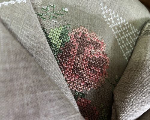 Вышивка столового комплекта "Розы"